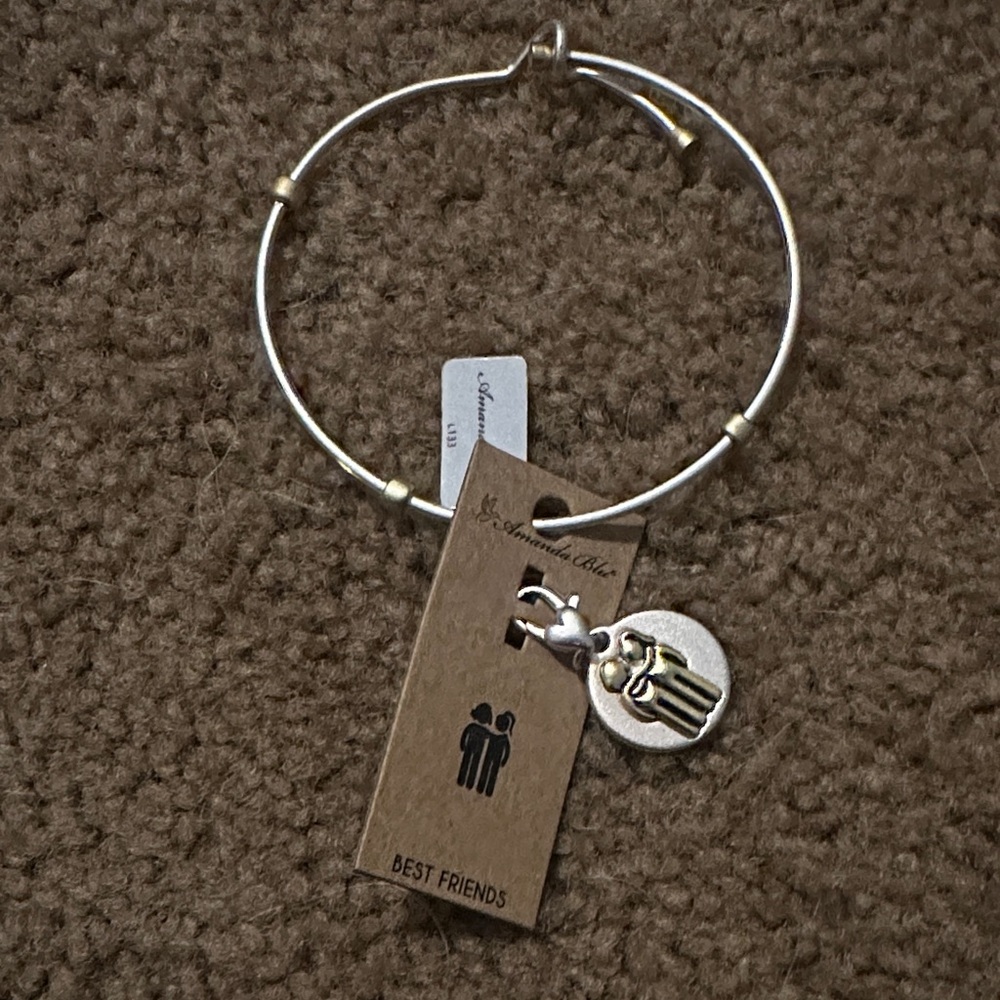 Silver Best Friends Charm Bracelet